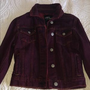 Burgundy jean jacket